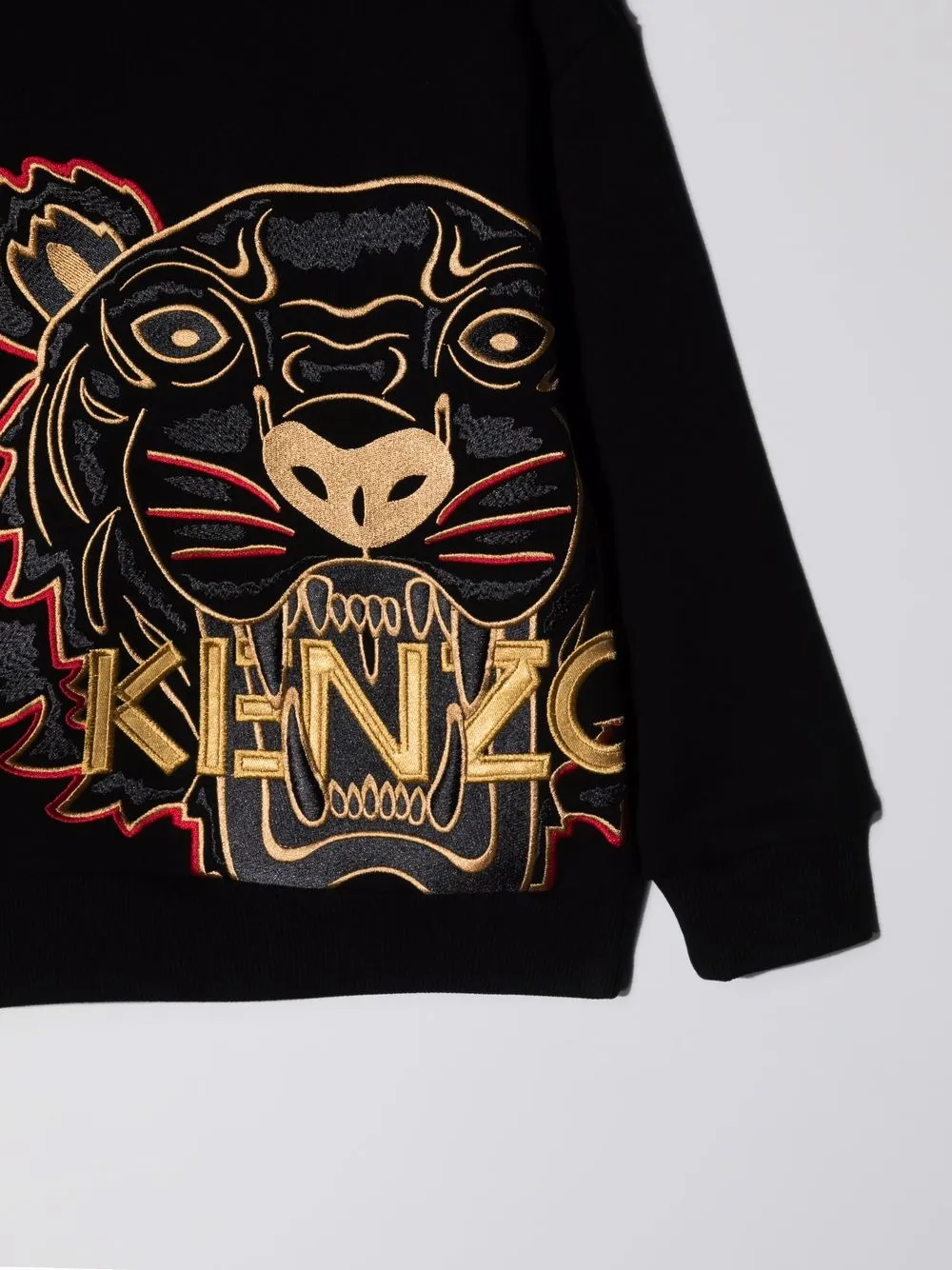 фото Kenzo kids толстовка с вышивкой tiger head