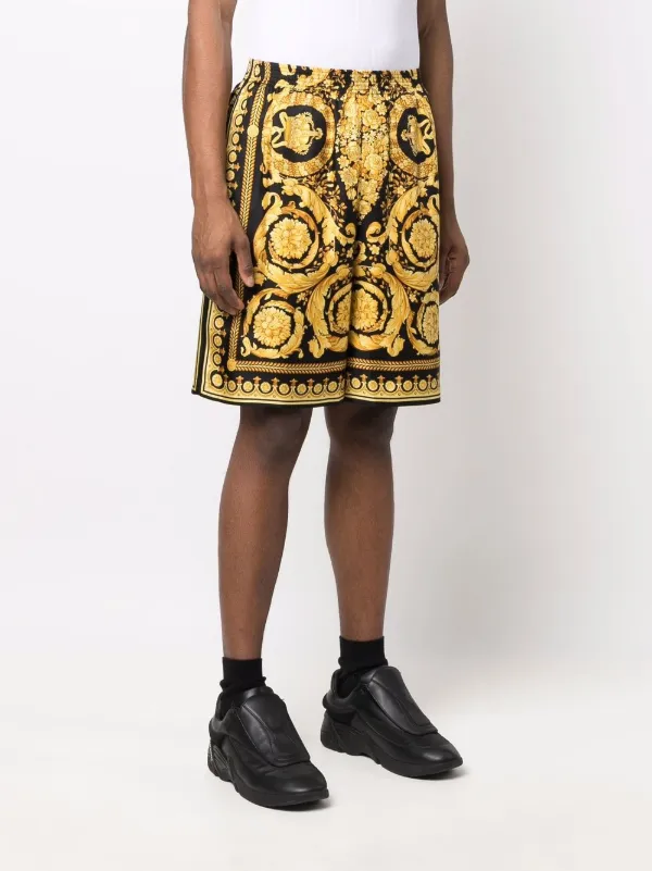 Versace Barocco Silk Shorts - Farfetch