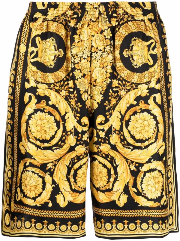 VERSACE ヴェルサーチ Barocco Camo-Print Shorts A86432 1A01193 総柄 ...