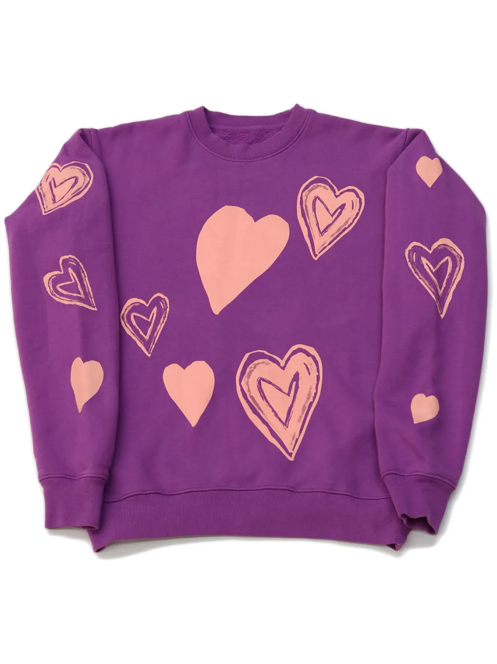 

Kids Worldwide sudadera con corazón estampado - Morado