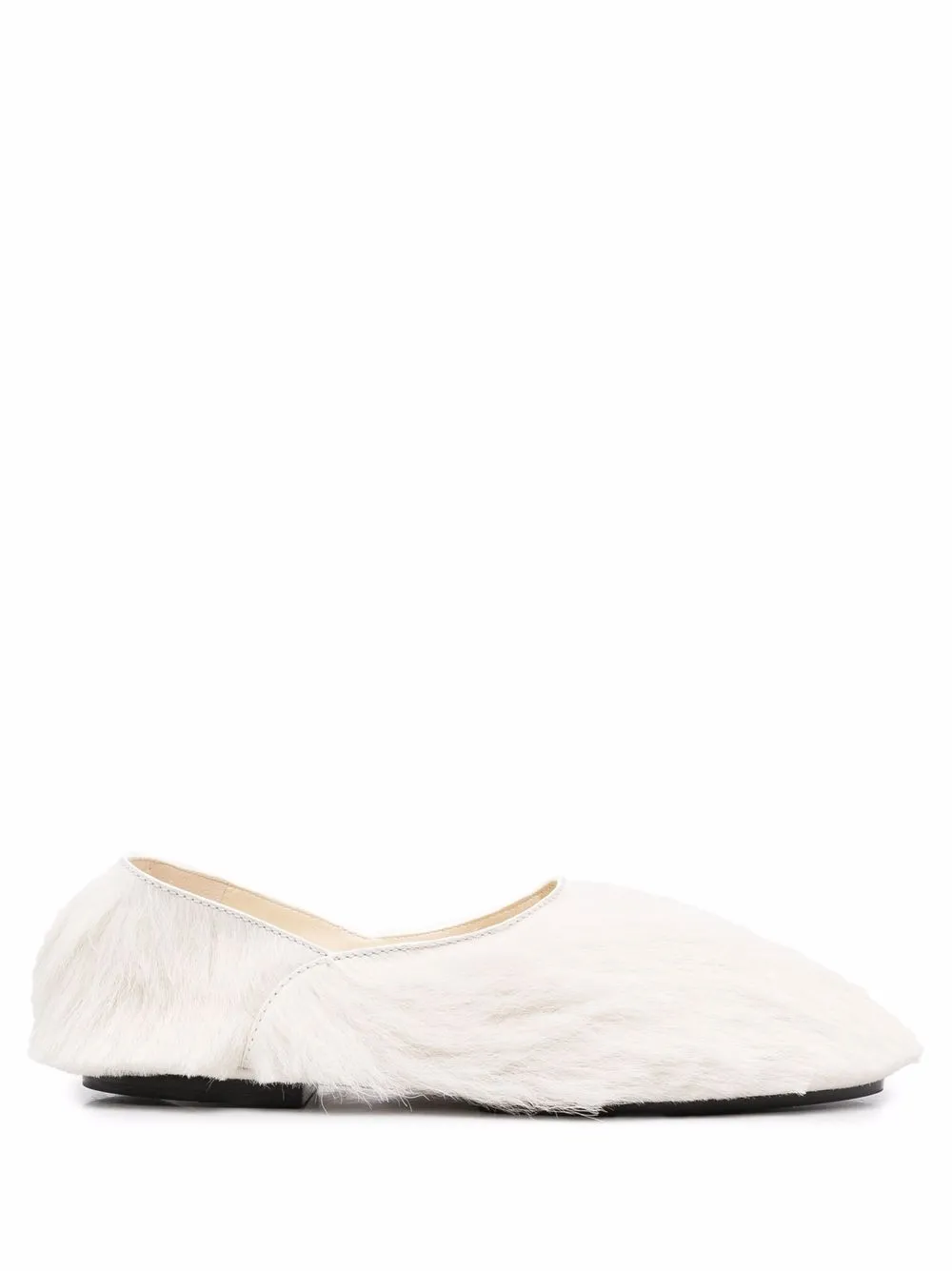 

Jil Sander flats con puntera de almendra - Blanco