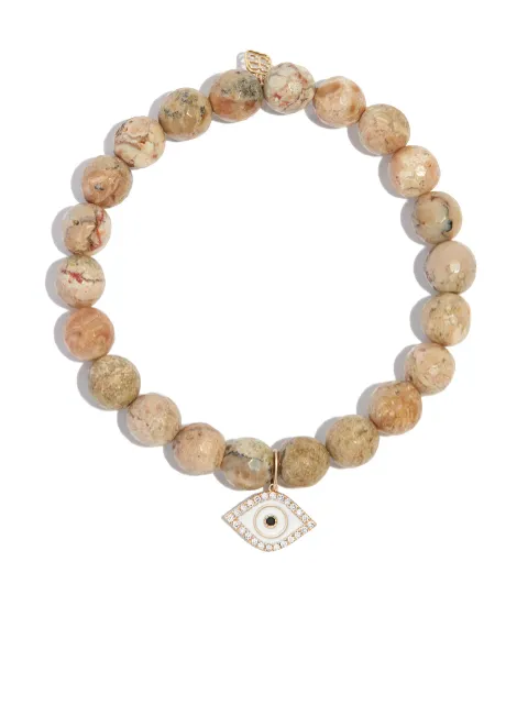 Sydney Evan 14kt yellow gold opal and diamond bracelet