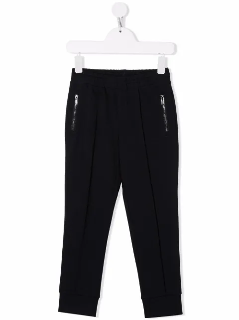 Emporio Armani Kids بنطال مزين بسحاب وكسرات