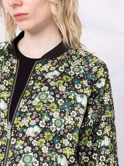 scotch and soda floral bomber jacket