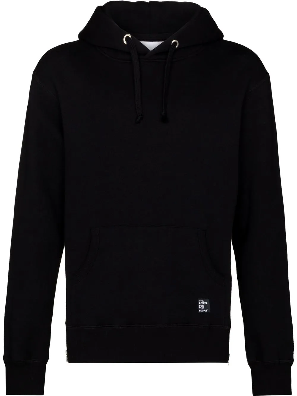 

The Power For The People logo-print cotton hoodie - Black