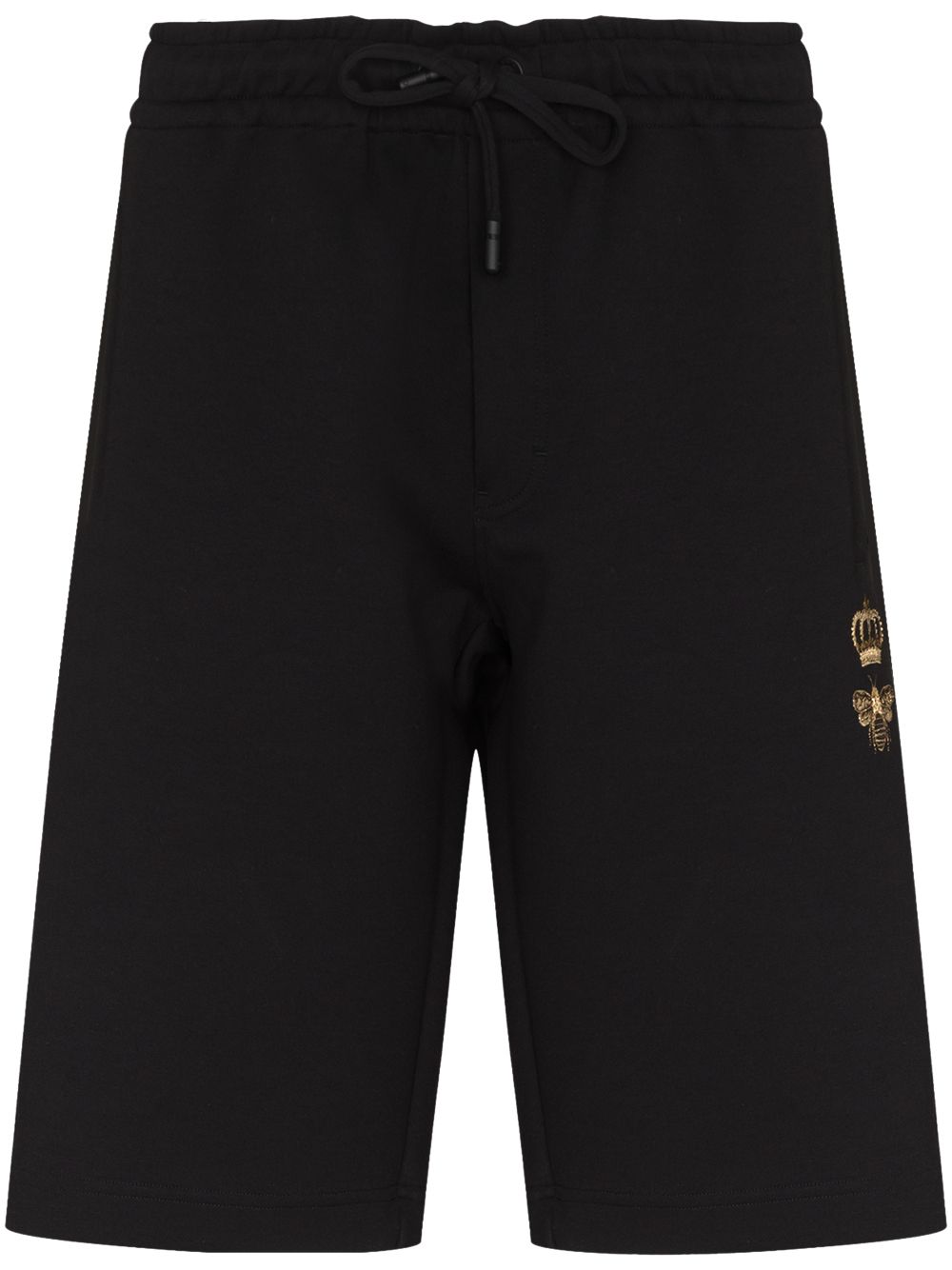 Dolce & Gabbana embroidered-bee drawstring shorts – Black