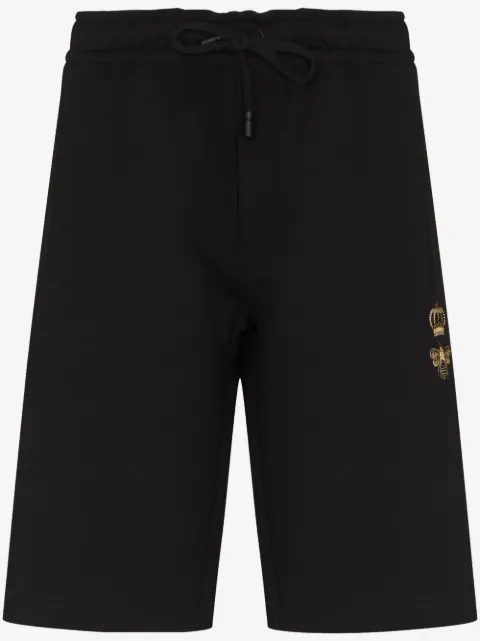 Dolce & Gabbana embroidered-bee drawstring shorts
