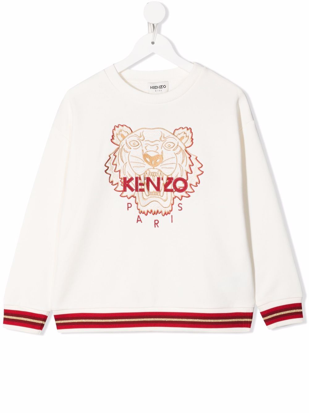 

Kenzo Kids sudadera con bordado Tiger Head - Neutro