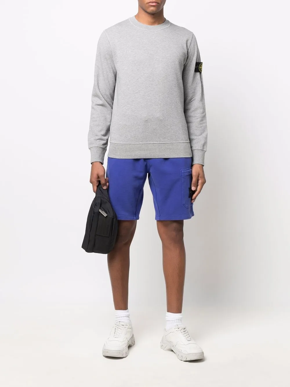 фото Stone island толстовка с круглым вырезом и нашивкой compass
