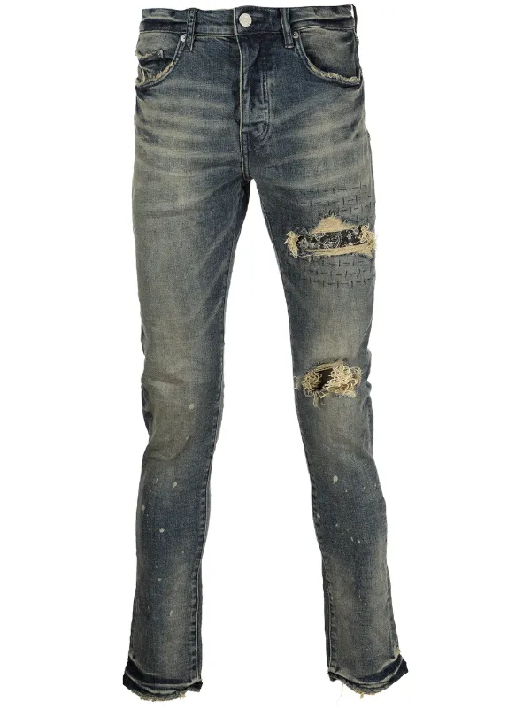 Purple Brand P001 bandana-patch Skinny 