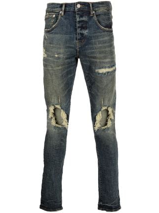 Purple Brand P002 Ripped slim-cut Jeans - Farfetch