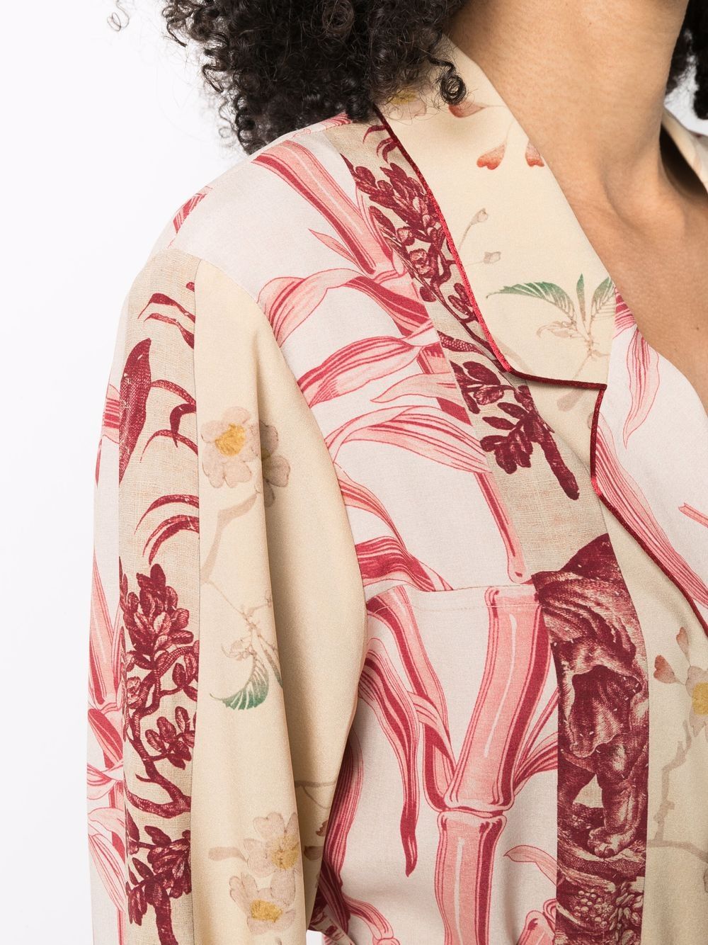 фото Pierre-louis mascia robe-style silk-blend jacket