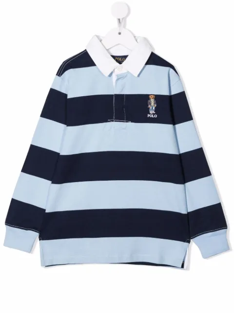 Ralph Lauren Kids قميص بولو قطن مخطط