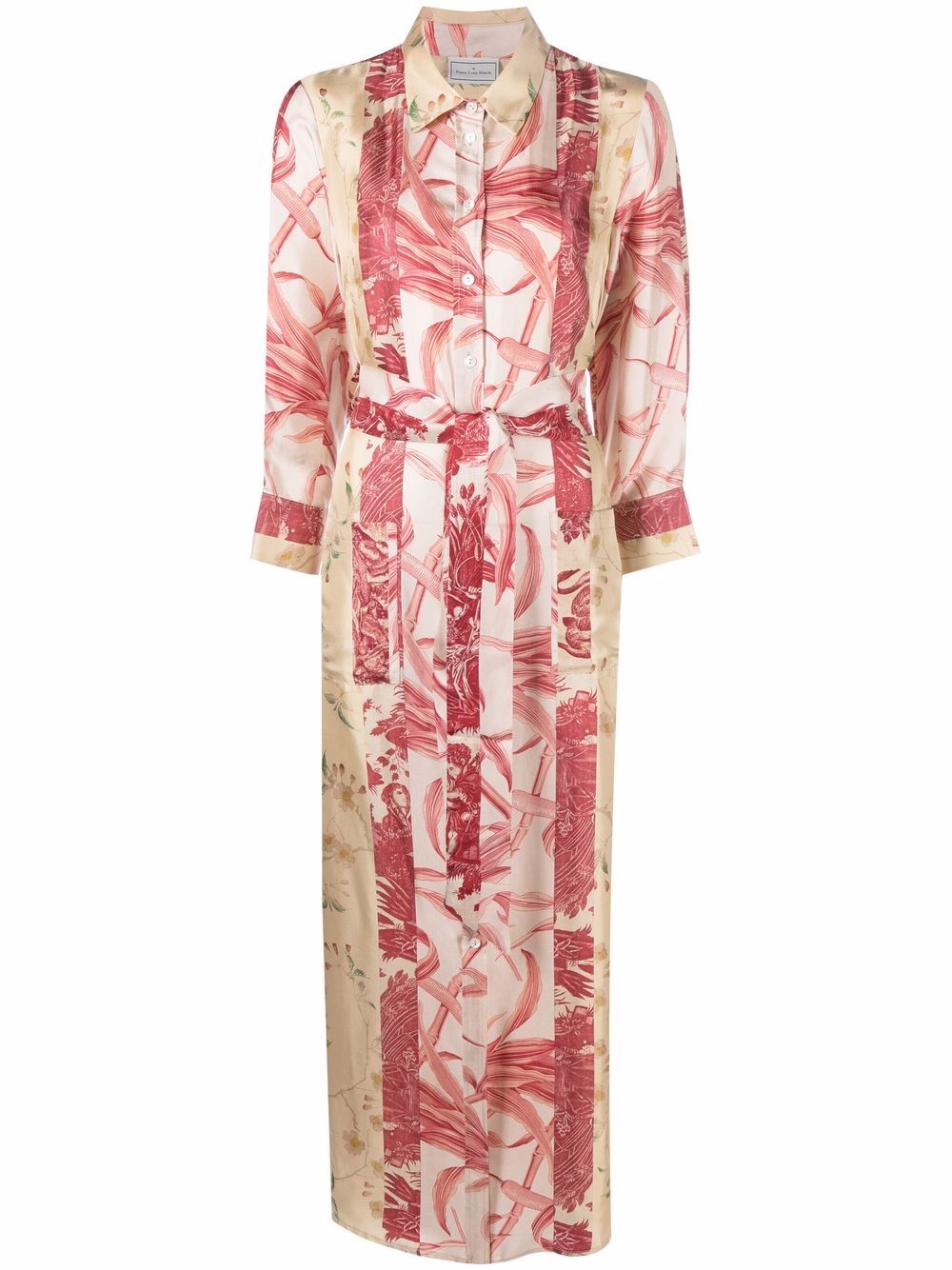 фото Pierre-louis mascia patterned floral-print shirt dress