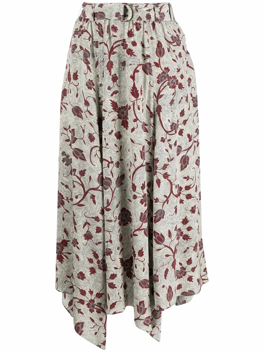 

Ulla Johnson floral-print handkerchief-hem skirt - Neutrals