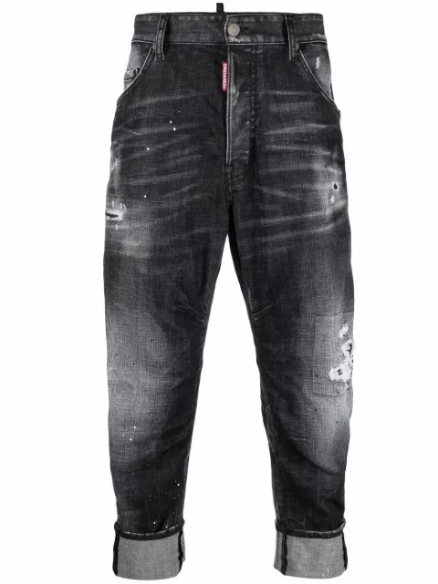 logo-patch denim jeans