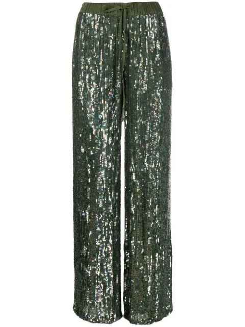 P.A.R.O.S.H. pantalones anchos bordados con lentejuelas