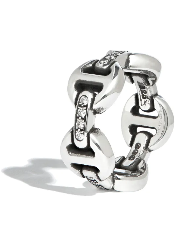 HOORSENBUHS Sterling Silver Dame Diamond Ring - Farfetch