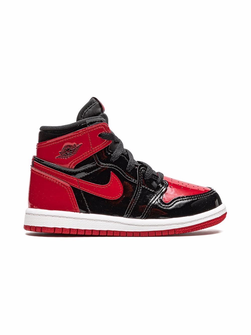 Jordan Kids "Air Jordan 1 Retro ""Bred Patent"" sneakers" - Zwart