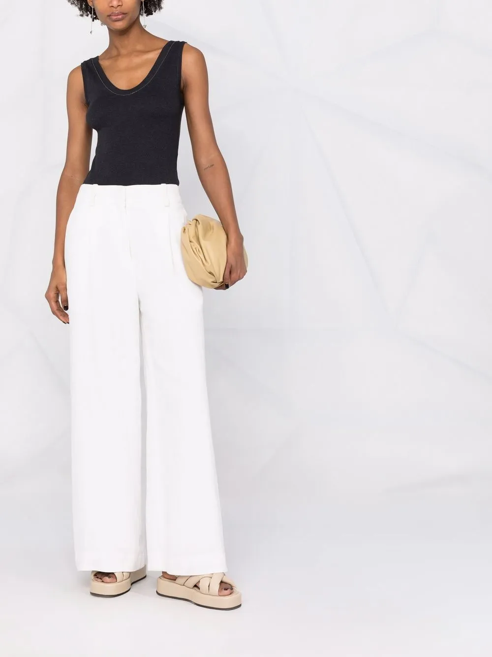 Brunello Cucinelli Mouwloze top - Grijs