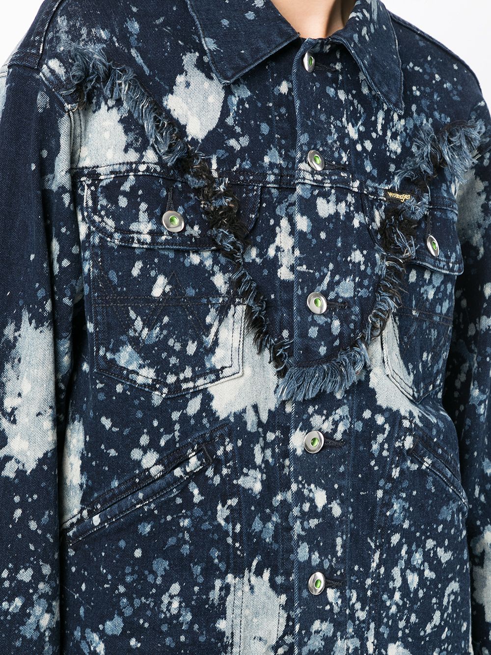 фото Sankuanz джинсовая куртка с эффектом разбрызганной краски