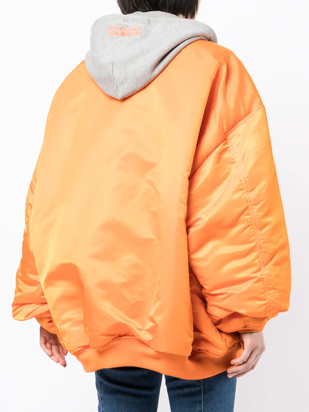 фото Vetements двусторонний бомбер с капюшоном