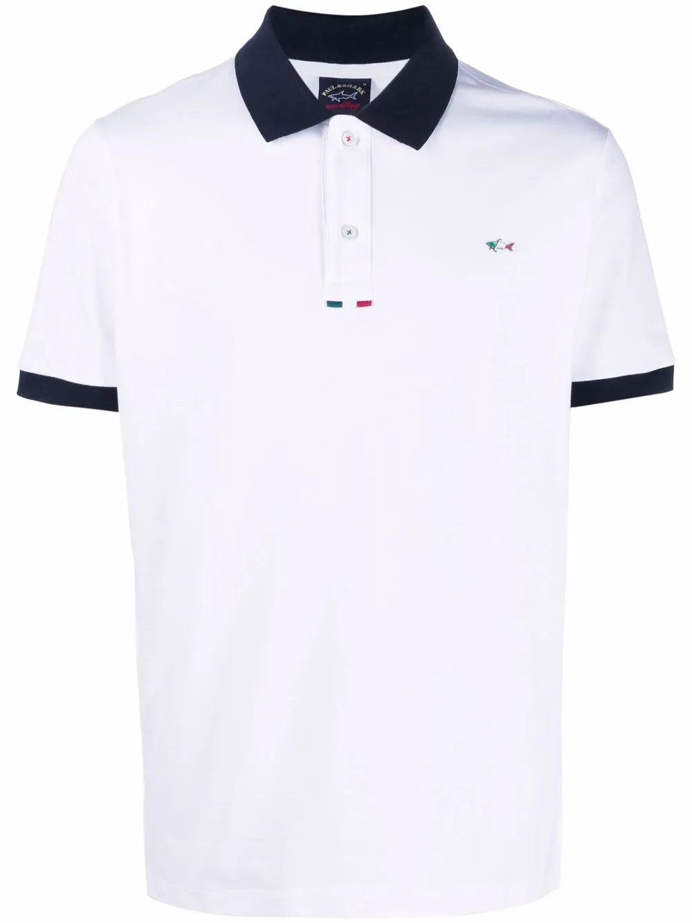 

Paul & Shark playera tipo polo con ribete en contraste - Blanco