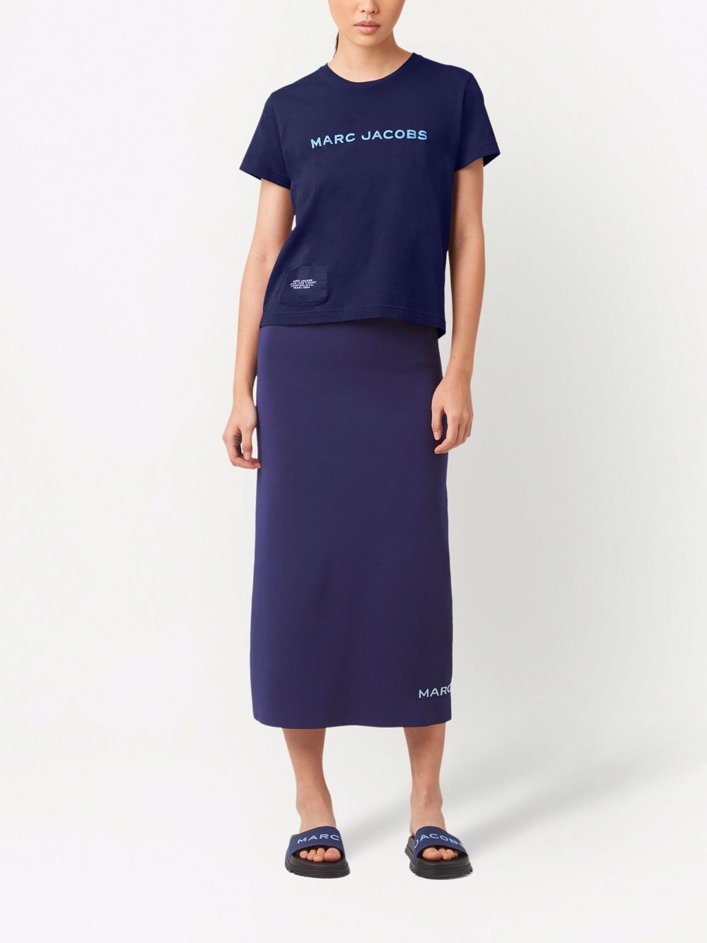 Marc Jacobs Intarsia midi-rok - Blauw