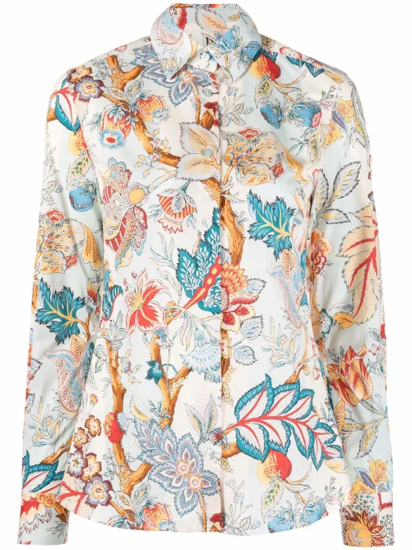 ETRO Floral Print Shirt - Farfetch