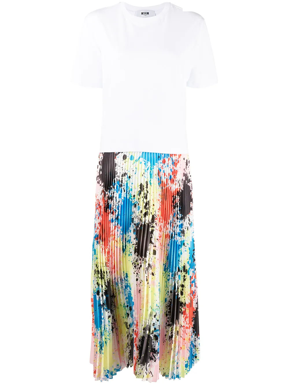 

MSGM layered-detail midi dress - White