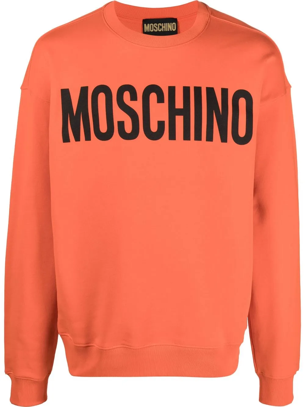 

Moschino sudadera con logo estampado - Naranja