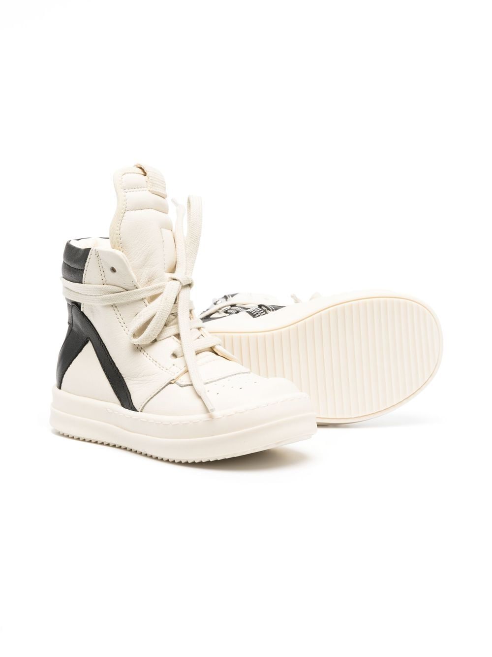 Rick Owens Kids Geobasket high-top sneakers - Wit