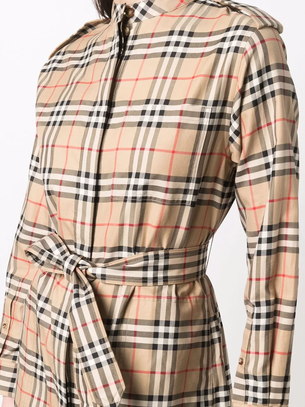 фото Burberry платье-рубашка с длинными рукавами