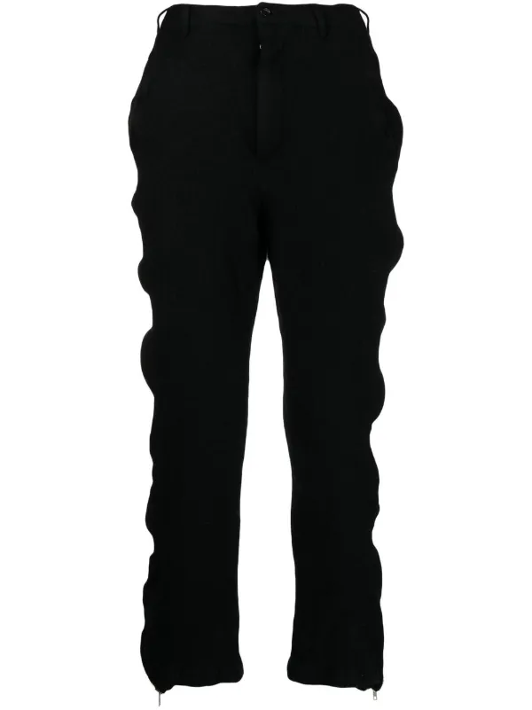 【メーカー再生品】 Black Comme Des Garçons ジップトリム パンツ | ブラック パンツ