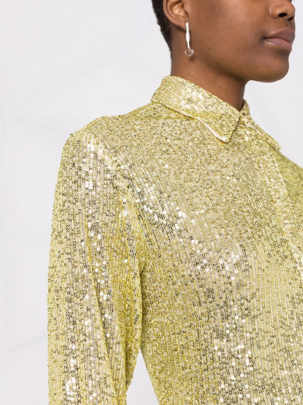 фото Blanca vita sequin-embellished long-sleeve shirt