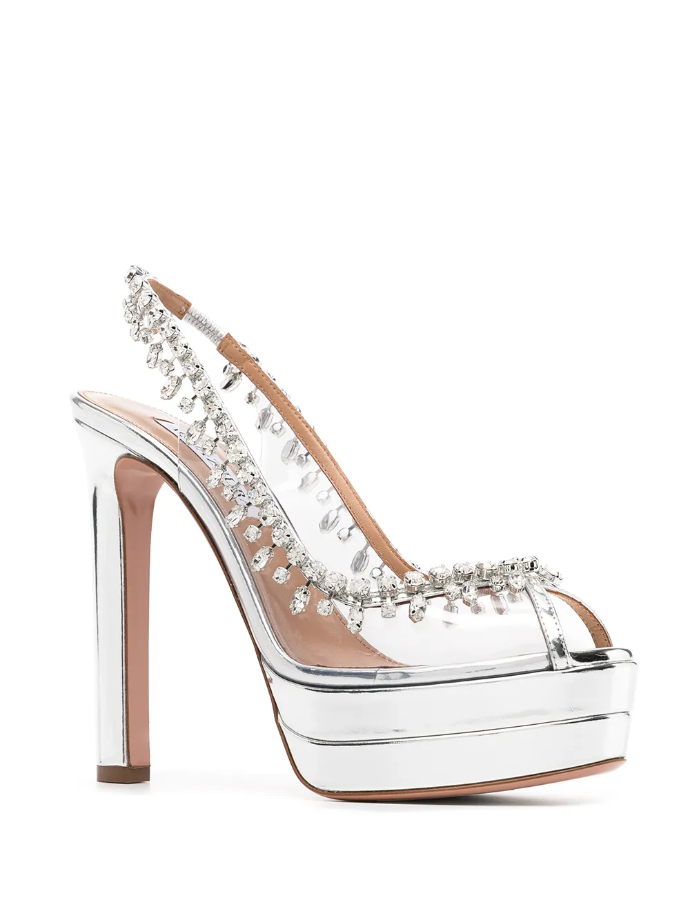Aquazzura Temptation sandalen verfraaid met kristallen - Zilver