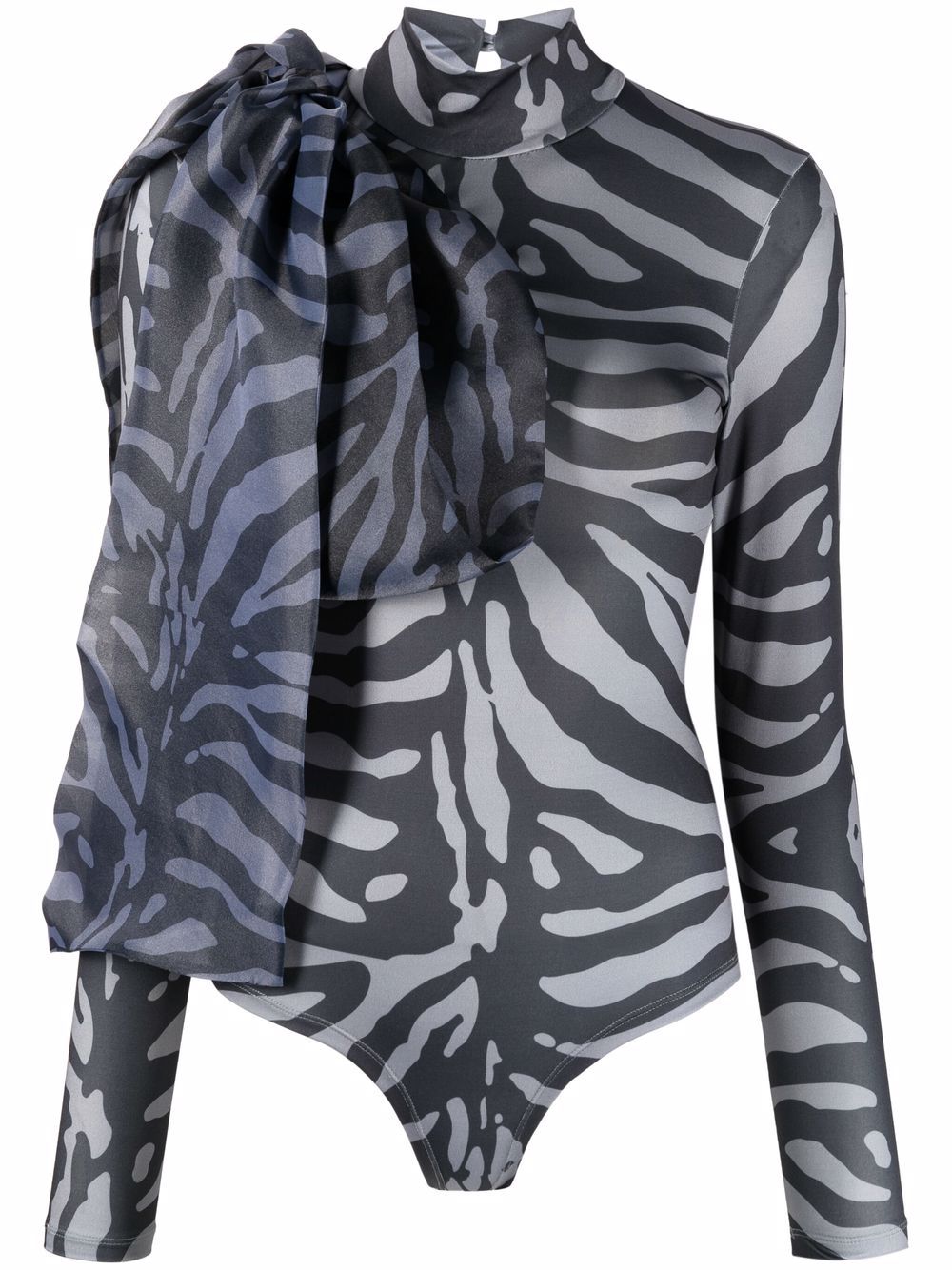 фото Atu body couture animal-print mock neck bodysuit