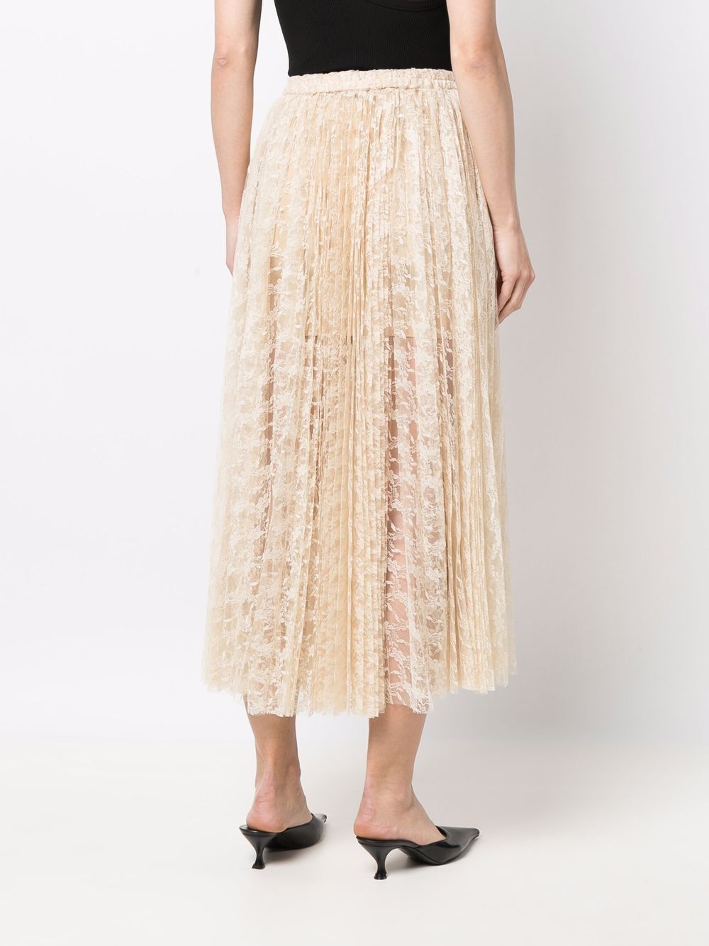 Atu Body Couture floral-lace Pleated Midi Skirt - Farfetch