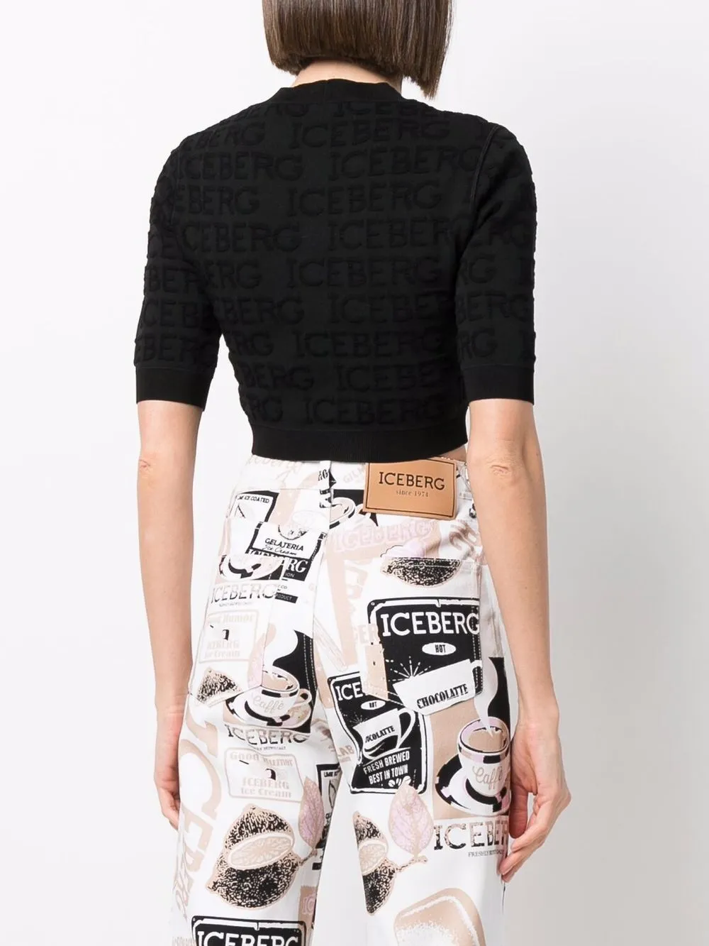фото Iceberg укороченная футболка с логотипом