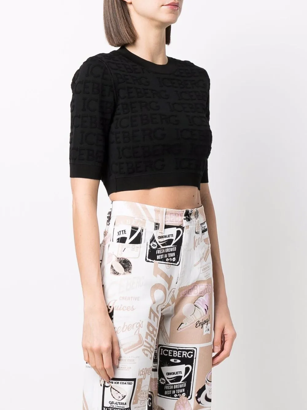 фото Iceberg укороченная футболка с логотипом