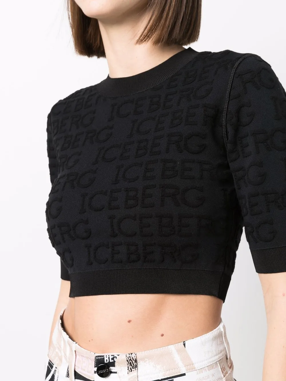 фото Iceberg укороченная футболка с логотипом