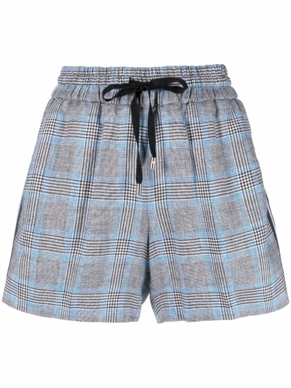 ERMANNO FIRENZE Drawstring Plaid Shorts 