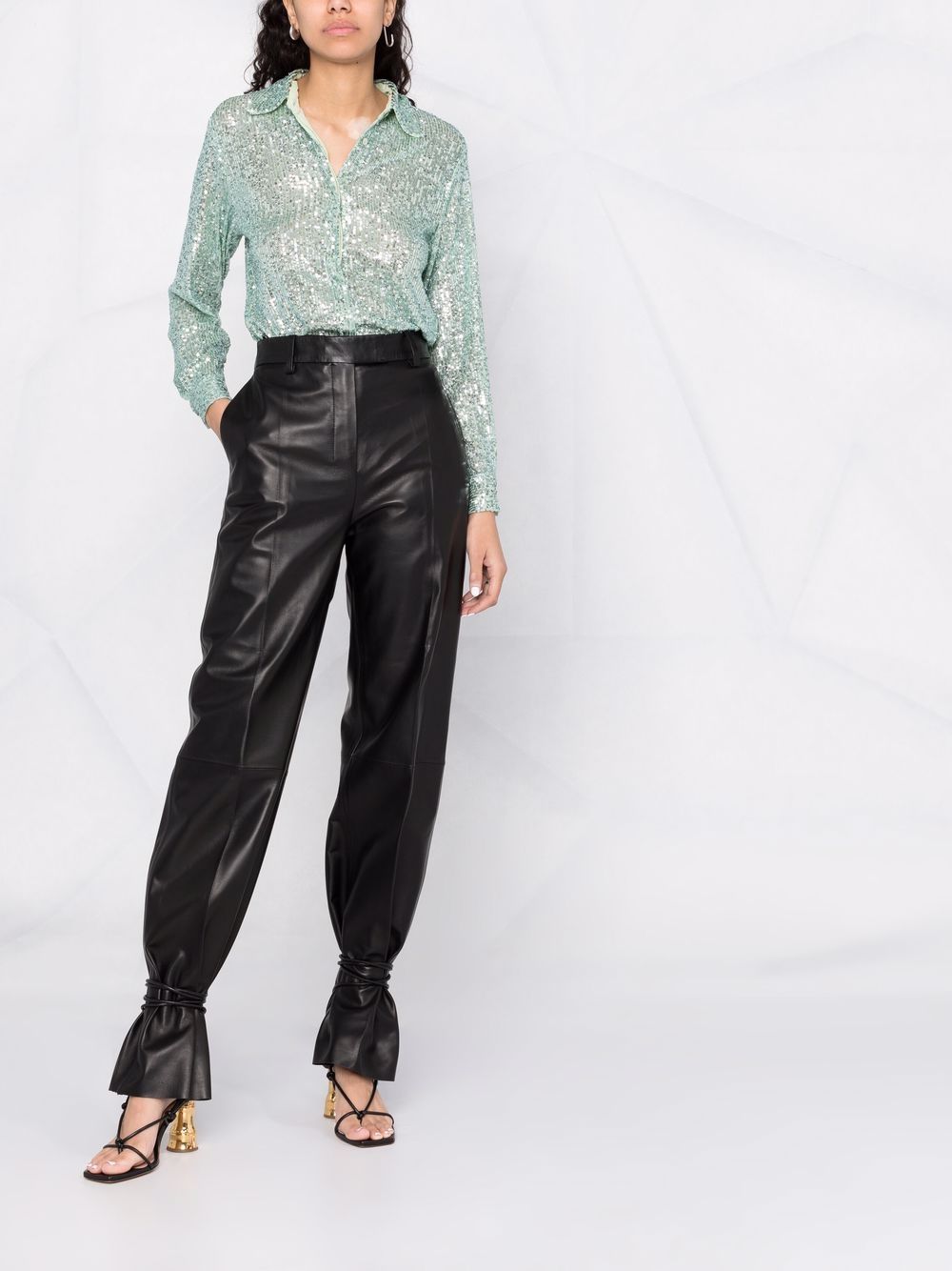 фото Blanca vita sequin-embellished long-sleeve shirt