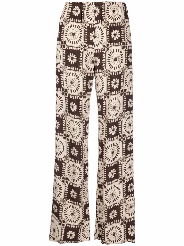 Nanushka tile-print slip-on straight 
