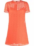 Valentino Garavani Optical logo pattern mini dress - Orange