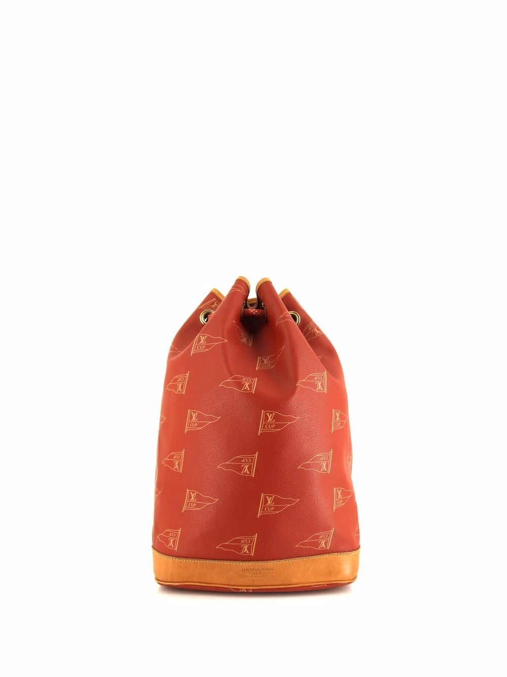 Pre-owned Louis Vuitton 1994  America's Cup Bucket Bag In Red