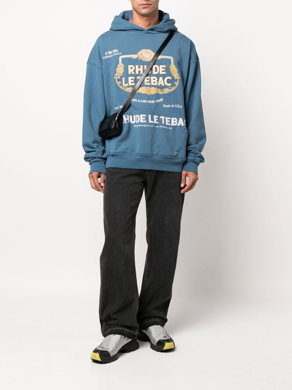 Rhude Katoenen hoodie - Blauw