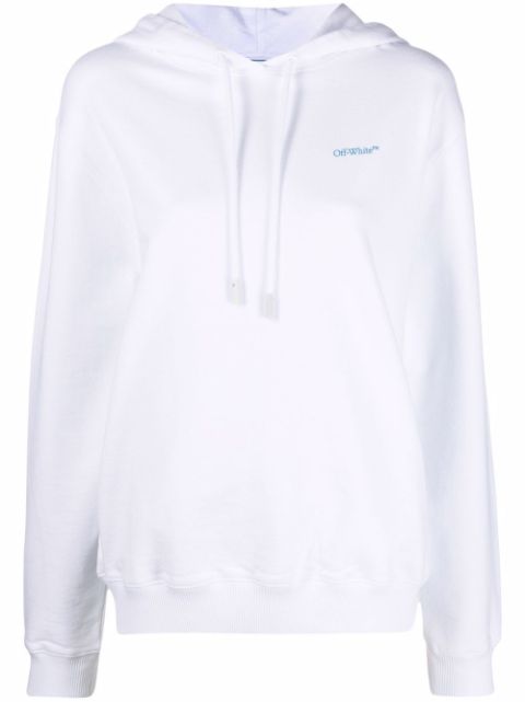 Off-White logo-print drawstring hoodie Women