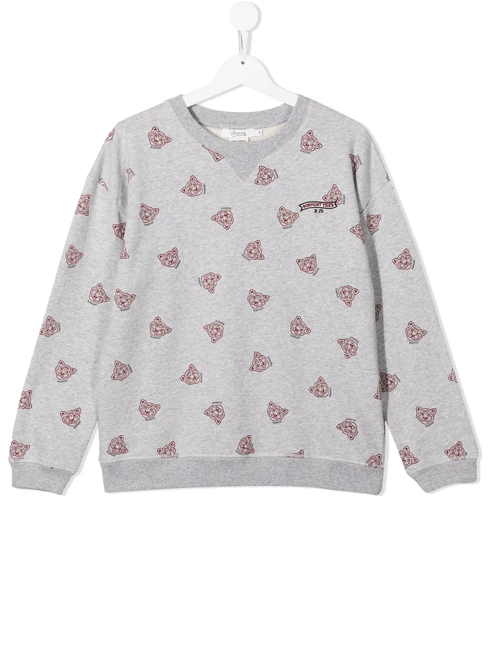 

Bonpoint TEEN tiger printed sweatshirt - Grey