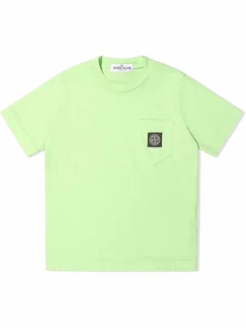 Stone Island Junior تيشيرت قطن بشارة شعار الماركة